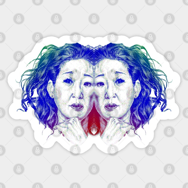 Eve Polastri Mirror (killing eve) Sticker by CriSan